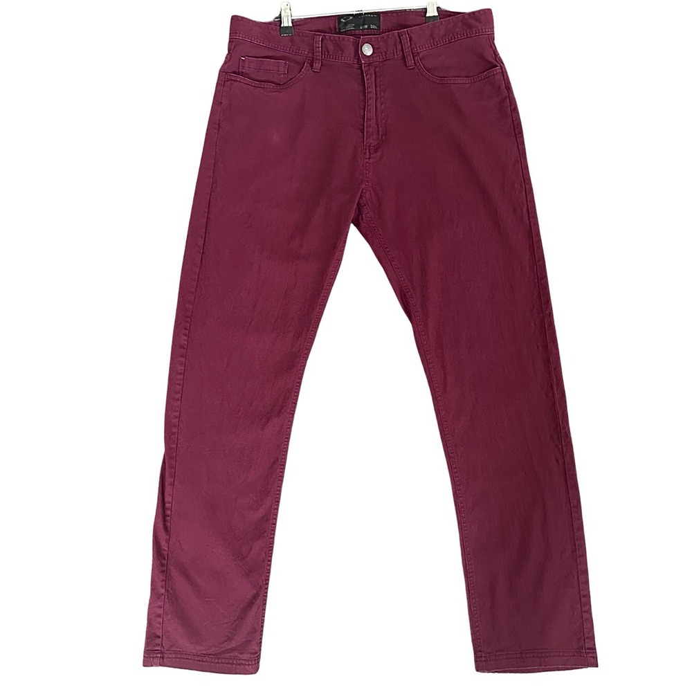 Oakley Mens 34x32 5 Pocket Straight Fit Pants Burgundy Stretch 422032OVT